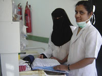 While both local and foreign nurses duties are the same, foreign nurses receive higher salary even if they have less knowledge and experiences. YT photo by Fatima Al-Ajel