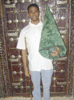 An African of Yemeni origin traveled all the way to touch the cloth and was overjoyed at the opportunity.