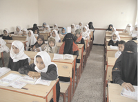 A classroom scene from a school involved in the JICA BRIDGE project.