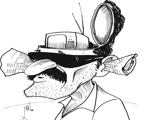 Cartoon by YT caricature artist