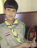 Luay, a child of class six, participated at the fourth Gulf scholastic drama festival and selected to be one of the best actors.