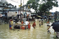 Diseases like malaria become more common following natural disasters such as flooding.