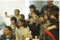 At the farewell ceremony, a final photo to remember. PHOTO BY PABLO OLEAS