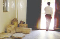 With no room to keep large ancient antiquities, they are left at the General Organization of Antiquities door for months until the specialists in this organization held a meeting to decide upon their authenticity.