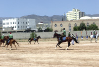 A carnival show at the beginning of the celebration