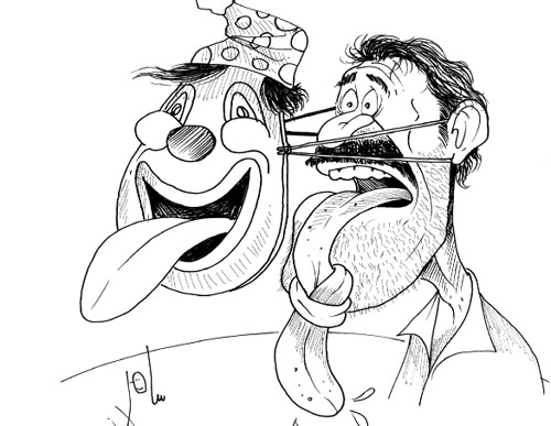 Cartoon by YT caricature artist