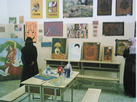 An exhibition for some of the products of a girls summer camp in Hodeidah