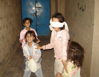 Gomayda (hide and seek) is a very popular girls game.