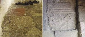 Ancient stones are used in the ground of the houses and everyone can walk on it.