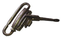 An Al-Ghathaimi iron lock made in Hijra year 1282 (1862).