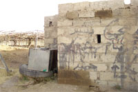 Khairya uses an old water pump.