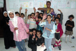 Many students chose to portray traditional Yemeni houses and families.