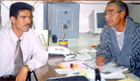 Hospital GM (Yemeni representative) (R) and Yemen Times reporter (L)