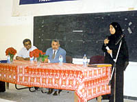 Dr. Aziza welcoming the guests