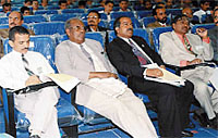 L to R: Dr. Sharyan, Dr. Abdel Shafi, Dr. Prasad, Dr. Anand, Prof. Ahmed Alwan Al-Madhaji, Vice-President, Higher Education and Research, Taiz University