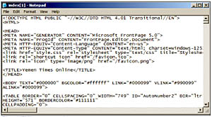 Fig 1 HTML source code