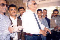 The dean releasing volume 5 of The Clarion, the wall magazine of the Department