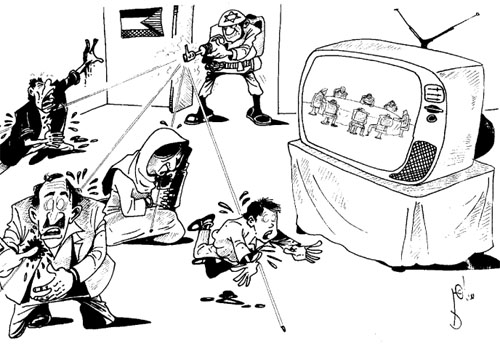 Cartoon by YT caricature artist