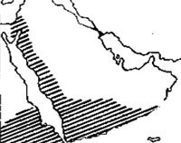 The map of Sabean area of influence