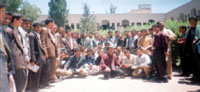 The studnets from Sanaa University, their guide Dr. Ayid Sharyan, Dean of the Faculty of Education and the Head of the Department, Thamar UNiversity
