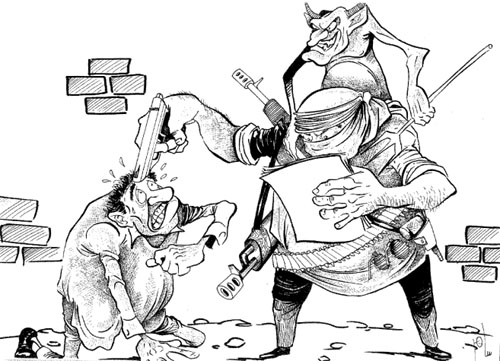 Cartoon by YT caricature artist