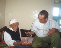 Emad al- Saqqaf, Yemen Times Taiz Bureau Chief with Saeed Mudhesh Anam.