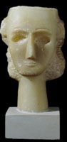 A carving of a womans face for the tomb made in Qataban in the 1st century AD.
