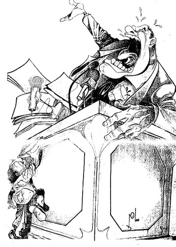 Cartoon by YT caricature artist