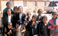 Some of the younger members of Yemens Jewish community.