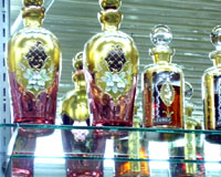 Bottles contain different kinds of Atter