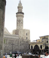 Minaret at the entrance of the mosque
