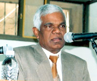 Mr A. Karuppaiyah, the Ambassador of India, giving his response on the book "GITA: The Song Extraordinary"