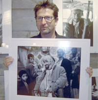 Lambours with on of his photos.