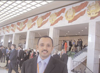 The managing editor at the opening ceremony in the Kremlin.