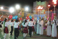 The children put on a splendid performance to make their country proud. Photo by Clare Turner