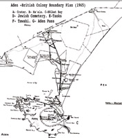 British Colony Boundary Plan of Aden, 1965.