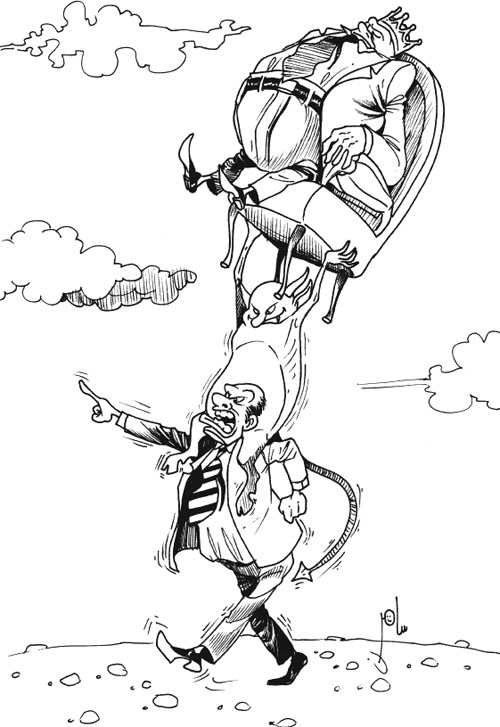 Cartoon by YT caricature artist