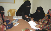 Yemeni women persevere in their studies.