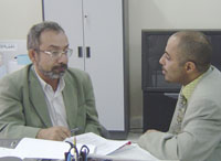 HIHS dean Abdulwahab Al-Kuhlani (left) and training center manager Abdulkarim Al-Sharfi.